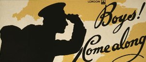 Boys! Come along — vintage poster