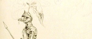 Little knight in armor sketch